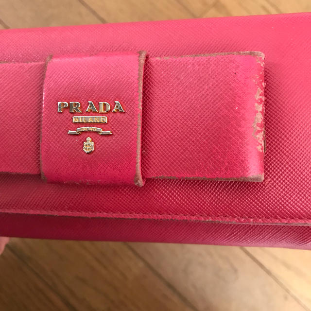 PRADA(プラダ)のPRADA プラダ サフィアーノ ペオニア 長財布 鑑定済み レディースのファッション小物(財布)の商品写真
