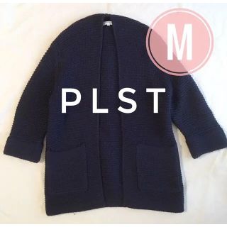 プラステ(PLST)のジルティナ様プラステ ニットカーディガン ネイビー  M ●美品●(カーディガン)