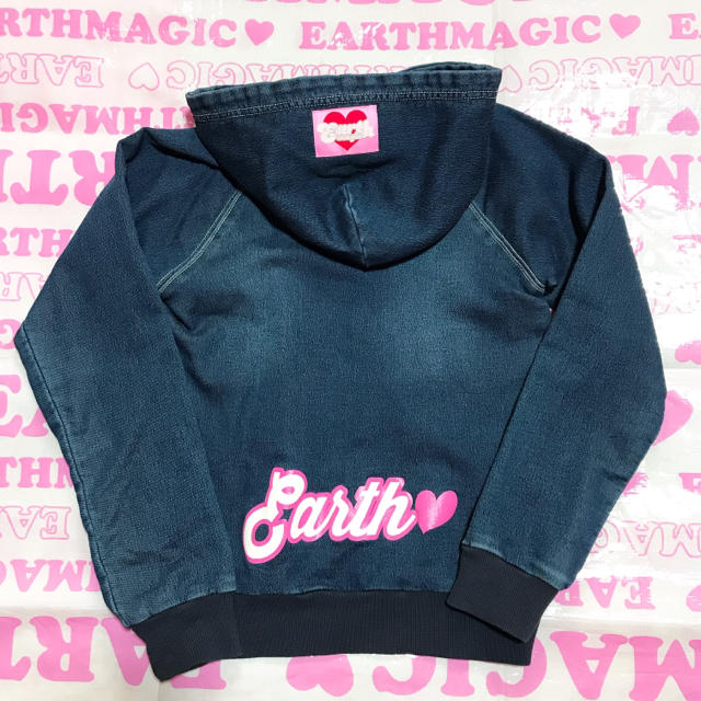 EARTHMAGIC(アースマジック)のEARTHMAGIC アースマジック   デニムパーカー キッズ/ベビー/マタニティのキッズ服女の子用(90cm~)(ジャケット/上着)の商品写真