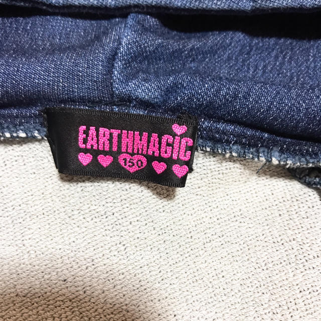 EARTHMAGIC(アースマジック)のEARTHMAGIC アースマジック   デニムパーカー キッズ/ベビー/マタニティのキッズ服女の子用(90cm~)(ジャケット/上着)の商品写真