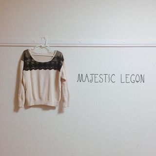 マジェスティックレゴン(MAJESTIC LEGON)のMAJESTIC LEGON  ❁︎ レース切り替えトップス(カットソー(長袖/七分))