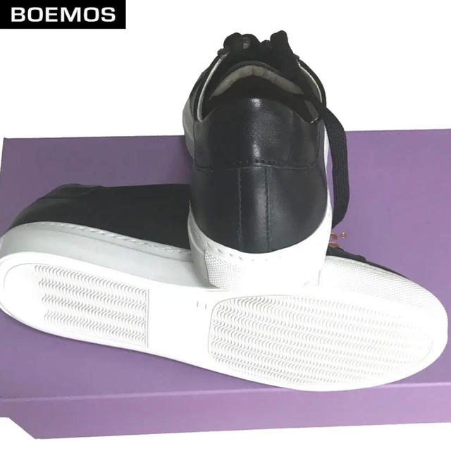 Boemos(ボエモス)のBOEMOS ボエモス レザースニーカー BLK 38 約25cm レディースの靴/シューズ(スニーカー)の商品写真