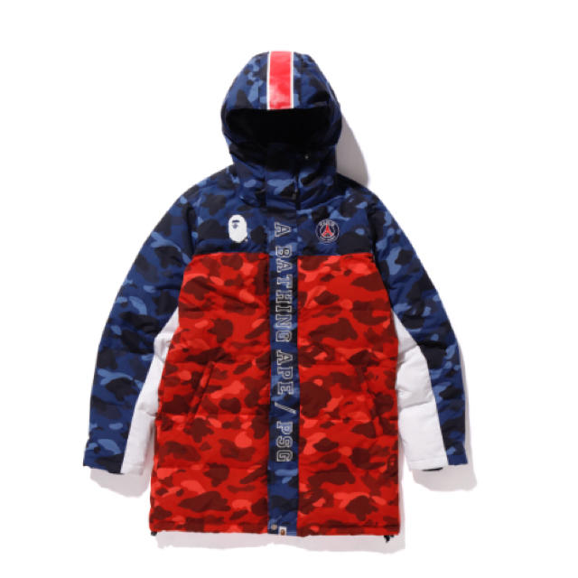 A BATHING APE(アベイシングエイプ)のa bathing ape bape×psg ロングダウンジャケット メンズのジャケット/アウター(ダウンジャケット)の商品写真