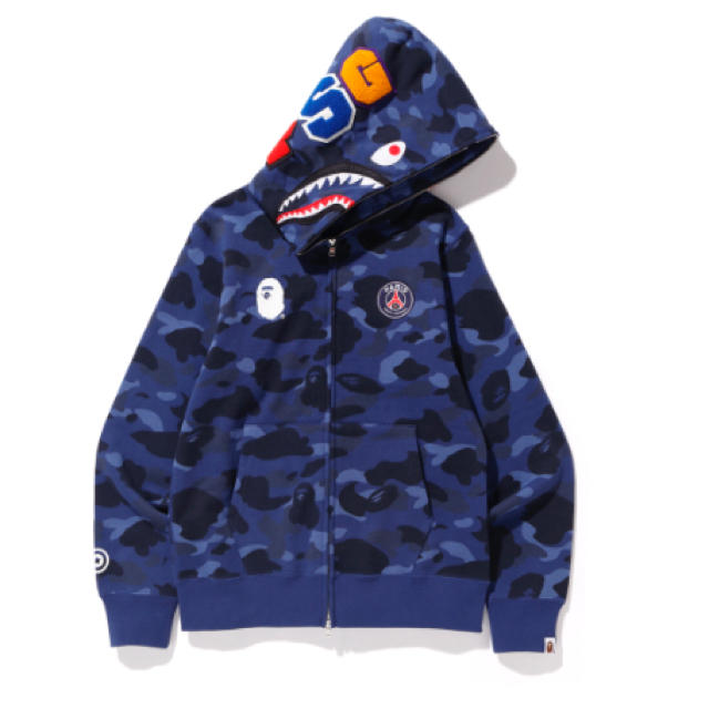 A BATHING APE(アベイシングエイプ)のa bathing ape bape psg シャークフーディー  メンズのトップス(パーカー)の商品写真