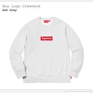 シュプリーム(Supreme)のBox Logo Crewneck グレー Mサイズ(スウェット)