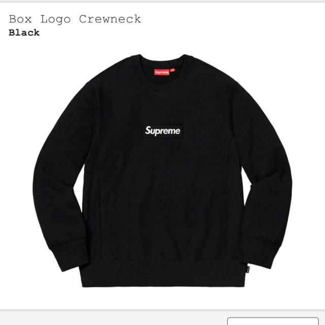 Supreme - Lサイズ Black supreme Box Logo crew neck