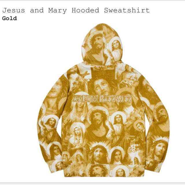 Supreme(シュプリーム)の【L】Supreme Jesus and mary hooded Gold メンズのトップス(パーカー)の商品写真