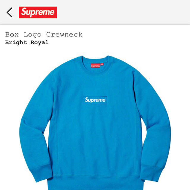 最安値　L box logo crewneck ブルースウェット