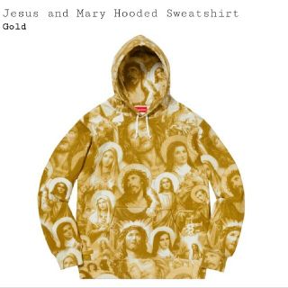 シュプリーム(Supreme)のSUPREME jesus mary gold　ゴールド　XL(パーカー)