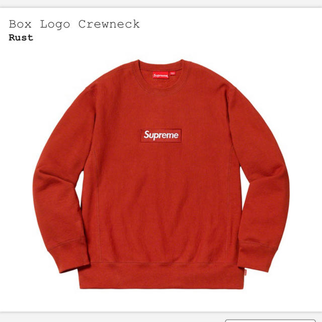 supreme Box Logo Crewneck rust Mサイズ