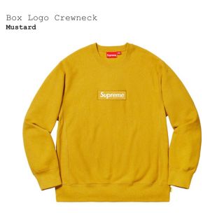 シュプリーム(Supreme)のSupreme Box Logo Crewneck Mustard サイズL(スウェット)