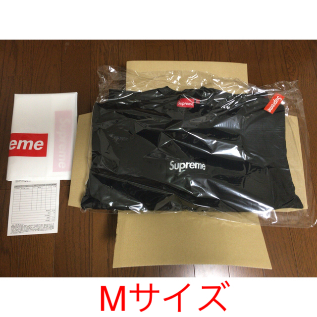 年末のプロモーション Supreme - Supreme box logo crewneck black M