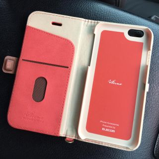 エレコム(ELECOM)のiPhone6 ピンクベージュ レザーケース(iPhoneケース)