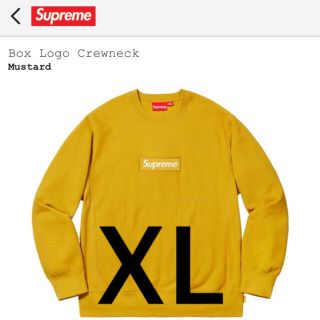 シュプリーム(Supreme)のSupreme 18aw boxlogo Crewneck mustard XL(スウェット)