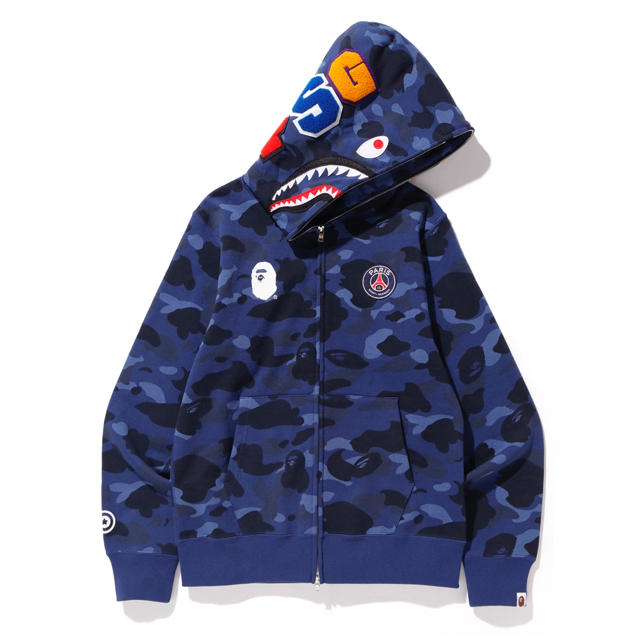 BAPE x PSG パリ・サンジェルマン シャークパーカー M