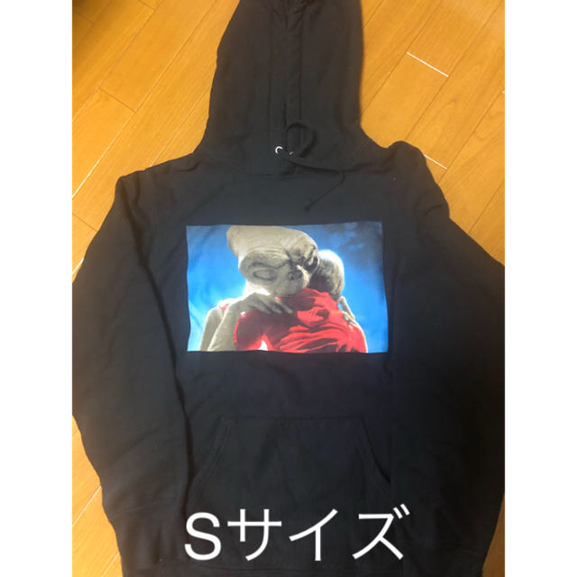 メンズS supreme E.T hooded sweat black 黒