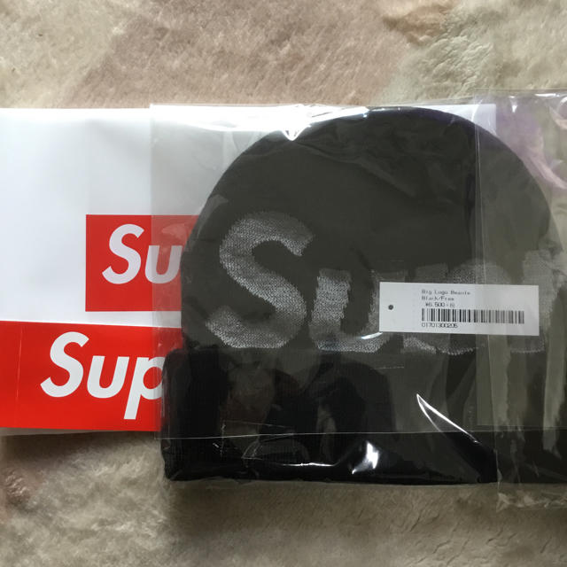 Supreme Big Logo Beanie Black シュプリームリームメンズ