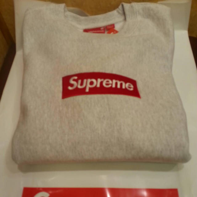 Supreme Box Logo Crewneck ボックスロゴ グレー L