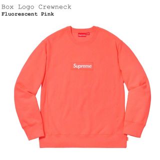 シュプリーム(Supreme)のsupreme Box Logo Crewneck ピンク M(スウェット)