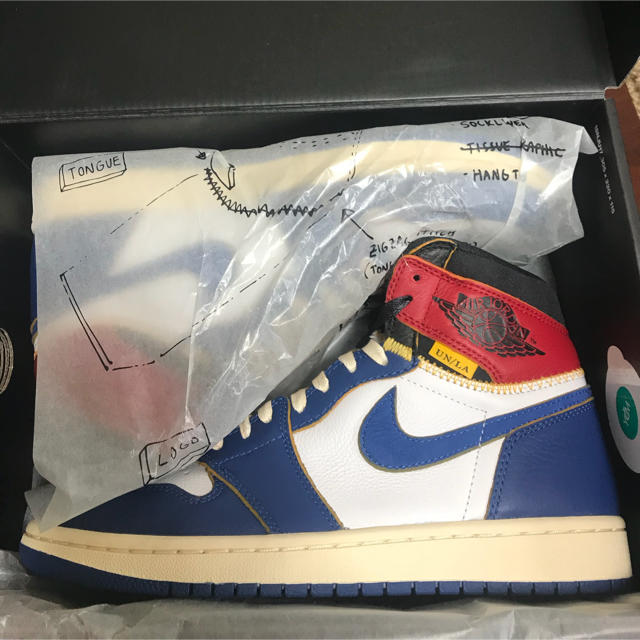 NIKE(ナイキ)のAIR JORDAN 1 RETRO HI NRG UNION BLUE メンズの靴/シューズ(スニーカー)の商品写真