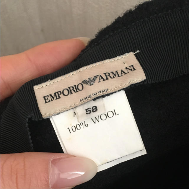 Emporio Armani(エンポリオアルマーニ)の美品EMPORIO ARMANI ニット帽 メンズの帽子(ニット帽/ビーニー)の商品写真