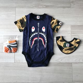 アベイシングエイプ(A BATHING APE)の新品未使用 BAPE KIDS (ロンパース)