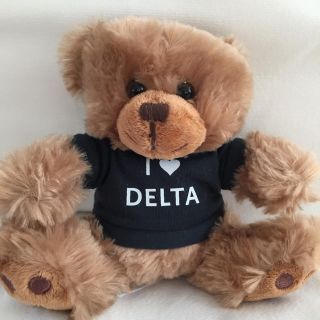 デルタ(DELTA)のデルタ航空 非売品 テディベア ぬいぐるみ 全日空 日本航空(ノベルティグッズ)