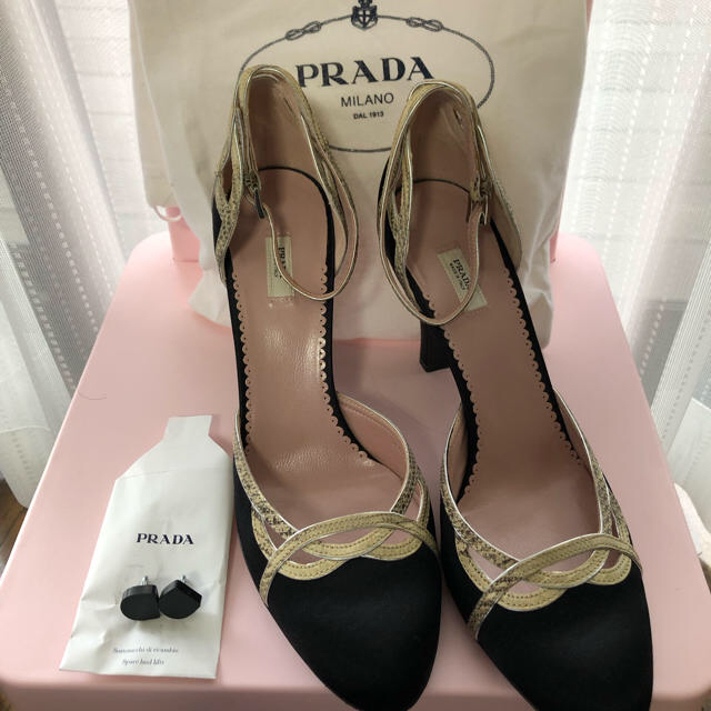 Prada サテンパーティシューズサイズ39 - ハイヒール/パンプス