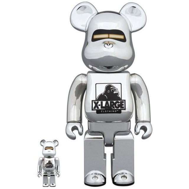 MEDICOM TOY(メディコムトイ)のBE@RBRICK XLARGE × 空山基 100％ 400％ SILVER エンタメ/ホビーのおもちゃ/ぬいぐるみ(キャラクターグッズ)の商品写真