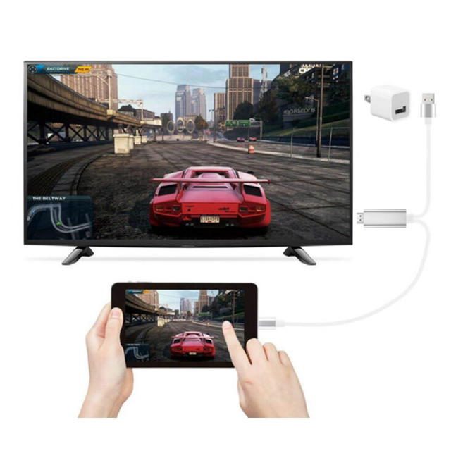 Lightning HDMI 変換ケーブル スマホ/家電/カメラのテレビ/映像機器(映像用ケーブル)の商品写真