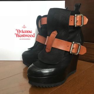 ヴィヴィアンウエストウッド(Vivienne Westwood)のお値下げ☆Vivienne Westwood ウエッジソールショートブーツ黒(ブーツ)