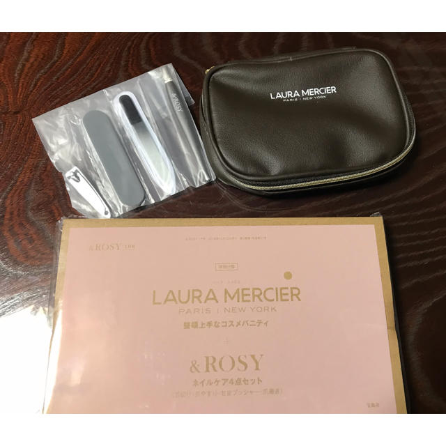 laura mercier(ローラメルシエ)の【petit mama様専用】&ROSY1月号付録 バニティ、ネイルケアセット  コスメ/美容のキット/セット(コフレ/メイクアップセット)の商品写真