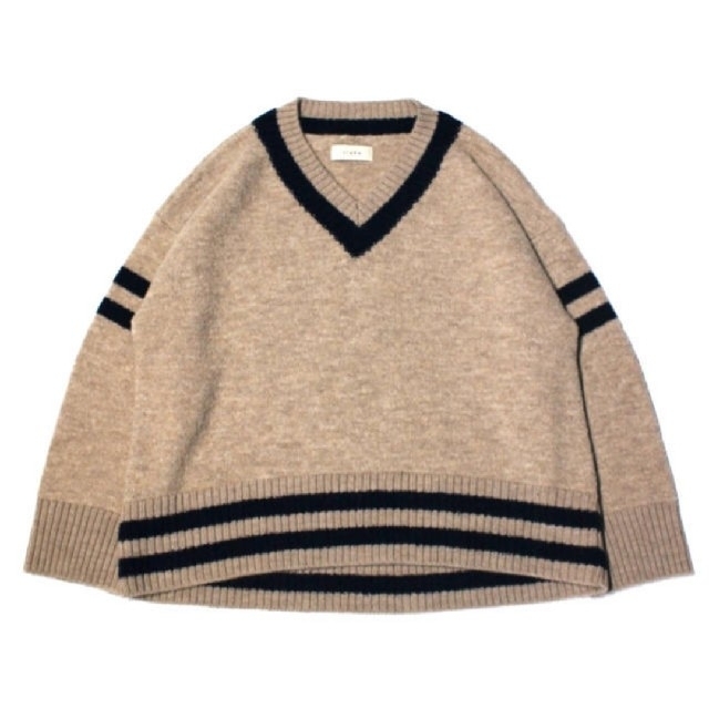 jieda v-neck knit チルデンニット ベージュニット/セーター