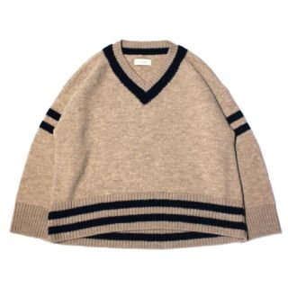 ジエダ(Jieda)のjieda v-neck knit チルデンニット ベージュ(ニット/セーター)