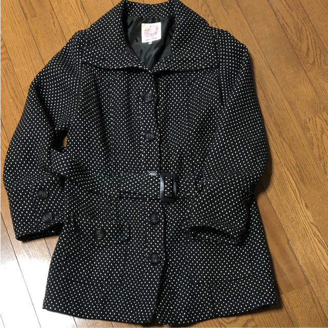 made in HEAVEN(メイドインヘブン)のB iKi様専用　Made in Heaven ドット柄コート レディースのジャケット/アウター(ロングコート)の商品写真