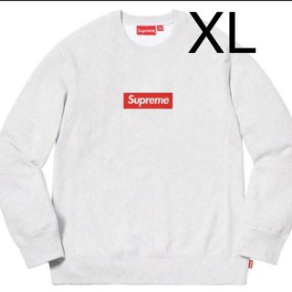 シュプリーム(Supreme)のsupreme box logo crewneck 18 グレー ボックスロゴ(スウェット)