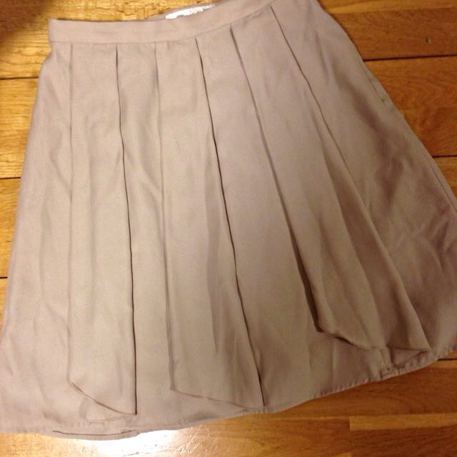 Rope' Picnic(ロペピクニック)のベージュのシフォンスカート レディースのスカート(ひざ丈スカート)の商品写真