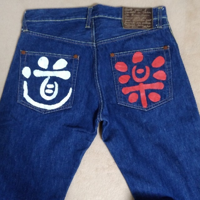 EVISU - evisu 道楽ペイント 濃紺の通販 by 断捨離 shop EVISU - evisu 道楽ペイント 濃紺の通販 by 断捨離 shop