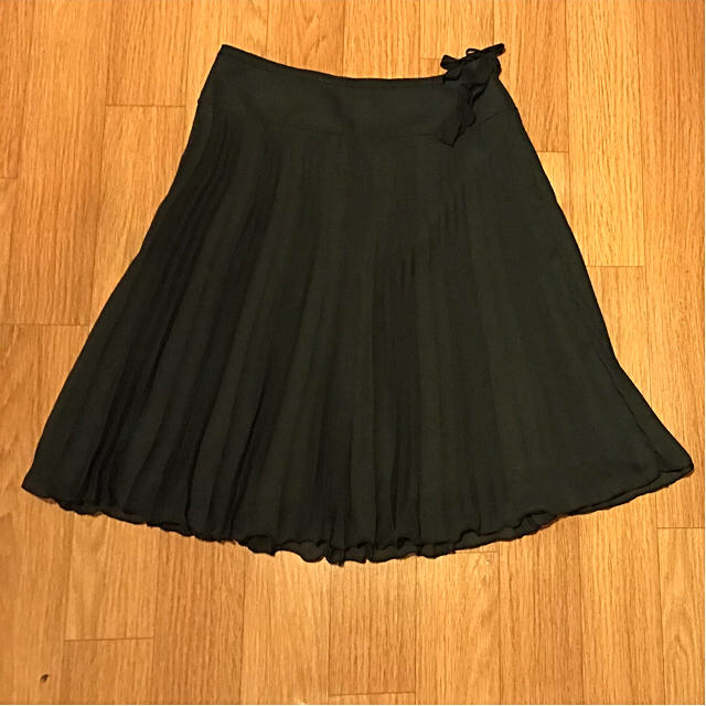 揺れるシフォン・シースルー・上品なプリーツスカート レディースのスカート(ひざ丈スカート)の商品写真