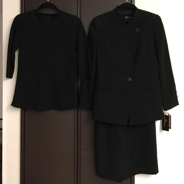 ヒロココシノ　礼服　ブラックフォーマル　三点セットアップ　ロングスカート