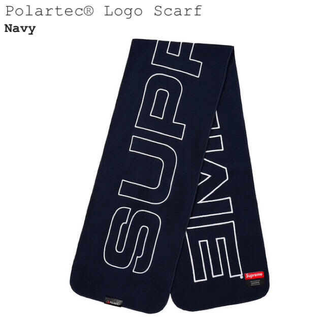 ◎紺 送料込み◎17fw Supreme Polartec Logo Scarf