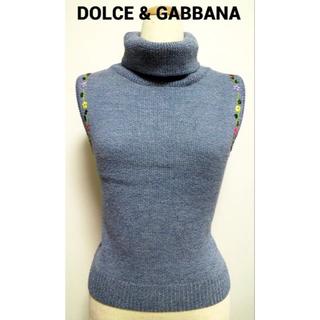 ドルチェアンドガッバーナ(DOLCE&GABBANA)のD&G　タートルネック　刺繍入りニットカットソー(ニット/セーター)