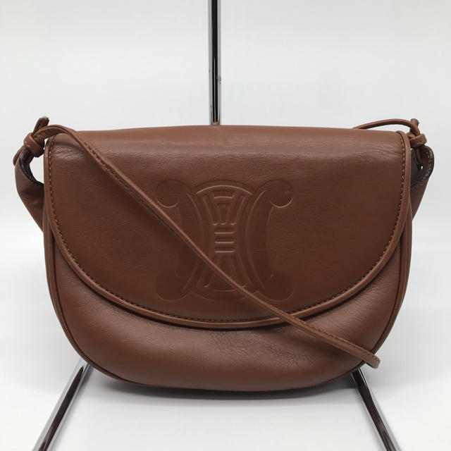 レア品 VINTAGE CELINE セリーヌ ロゴ レザー ショルダーバッグ