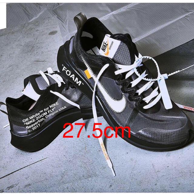 The Ten Nike Off white zoom fly 27.5cm 黒