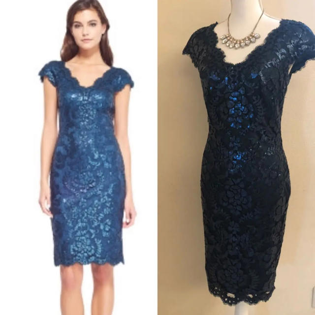 TADASHI SHOJI - 新品 タダシショージ スパンコール ワンピース 6の+