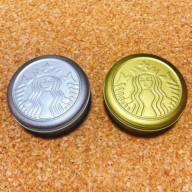 Starbucks Coffee(スターバックスコーヒー)のStarbucks 空き缶 2個セット&スタバポーチ インテリア/住まい/日用品のインテリア小物(小物入れ)の商品写真