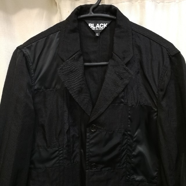 BLACK COMME des GARCONS(ブラックコムデギャルソン)のブラック コムデギャルソン のパッチワークのコート メンズのジャケット/アウター(ステンカラーコート)の商品写真