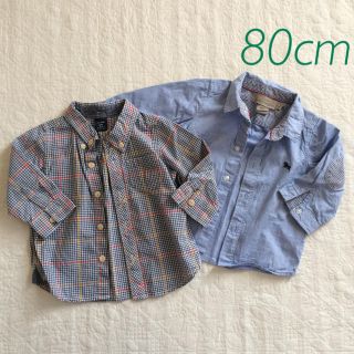 エイチアンドエム(H&M)の☆気まぐれ値下中☆ babyGAP H&M シャツ2枚セット 80cmくらい(シャツ/カットソー)