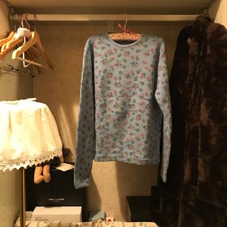 us vintage flower knit.(ニット/セーター)