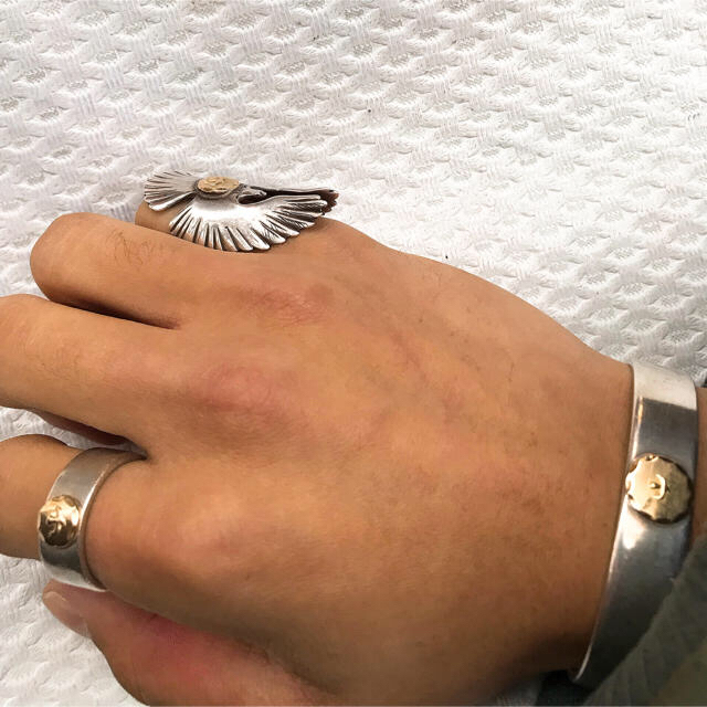 TB様専用 goro's  金メタル付 イーグル リング 9号 メンズのアクセサリー(リング(指輪))の商品写真